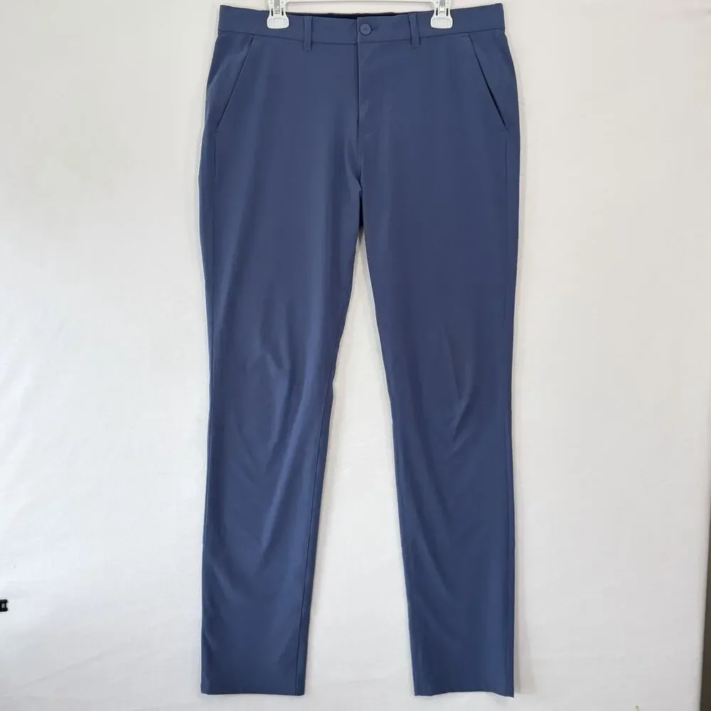 Mizzen Main Pants Mens 34x34 Blue Helmsman Slim Chino Performance Golf Active